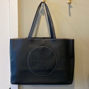 Tory Burch perforated logo tote